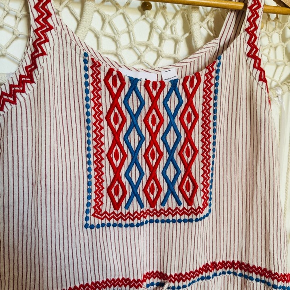 Boho Bohemian Sleeveless Dress with Embroidered Details - Picture 2 of 5